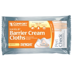 Comfort Shield&reg; Barrier Cream Cloths - Portable 3-Pack comfort shield barrier cream washcloths, washcloth, dimethicone, 7526, 7996, 7905, incontinence, diaper rash, sage products