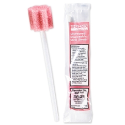 Toothette&reg; Oral Swabs Untreated swab, oral control, 5602, 5602UT, toothette, Toothette&reg;, oral care, disposable swab, pink swab, medline, kimberly-clark