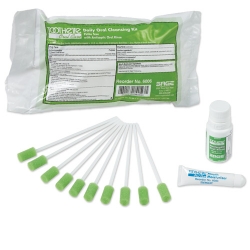 Toothette&reg; Daily Oral Cleansing Kit with Antiseptic Oral Rinse - Petite Size moisturize, mouth moisturizer, vitamin e, coconut oil, oral tisse, toothbrush, soft, ultra-soft, swab, oral control, 6083, 6000 toothette, Toothette&reg;, oral care, disposable swab, pink swab, medline, kimberly-clark, Antiseptic Oral Rinse