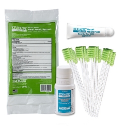 Toothette&reg; Short Term Swab System with Perox-A-Mint Solution moisturize, mouth moisturizer, vitamin e, coconut oil, oral tisse, toothbrush, soft, ultra-soft, swab, oral control, 6083, 6000 toothette, Toothette&reg;, oral care, disposable swab, pink swab, medline, kimberly-clark, perox-a-mint